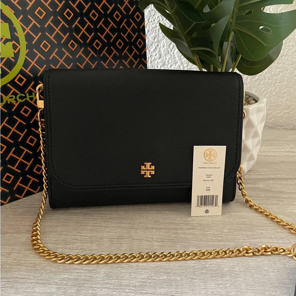 New, tory burch emerson chain crossbody wallet - Picture 1 of 13